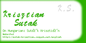 krisztian sutak business card